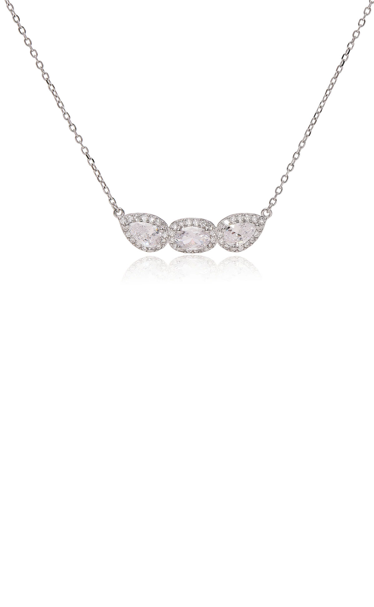 Pave Necklace Silver