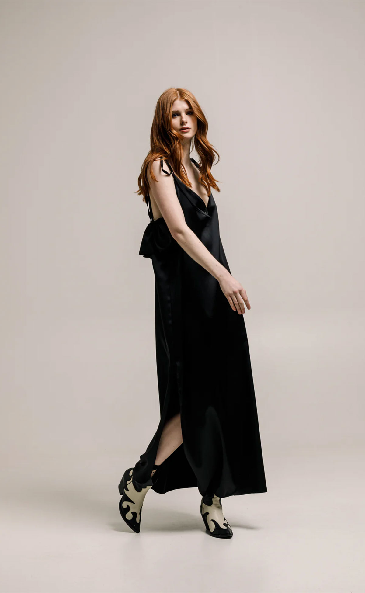 TARLO SLIP DRESS BLACK
